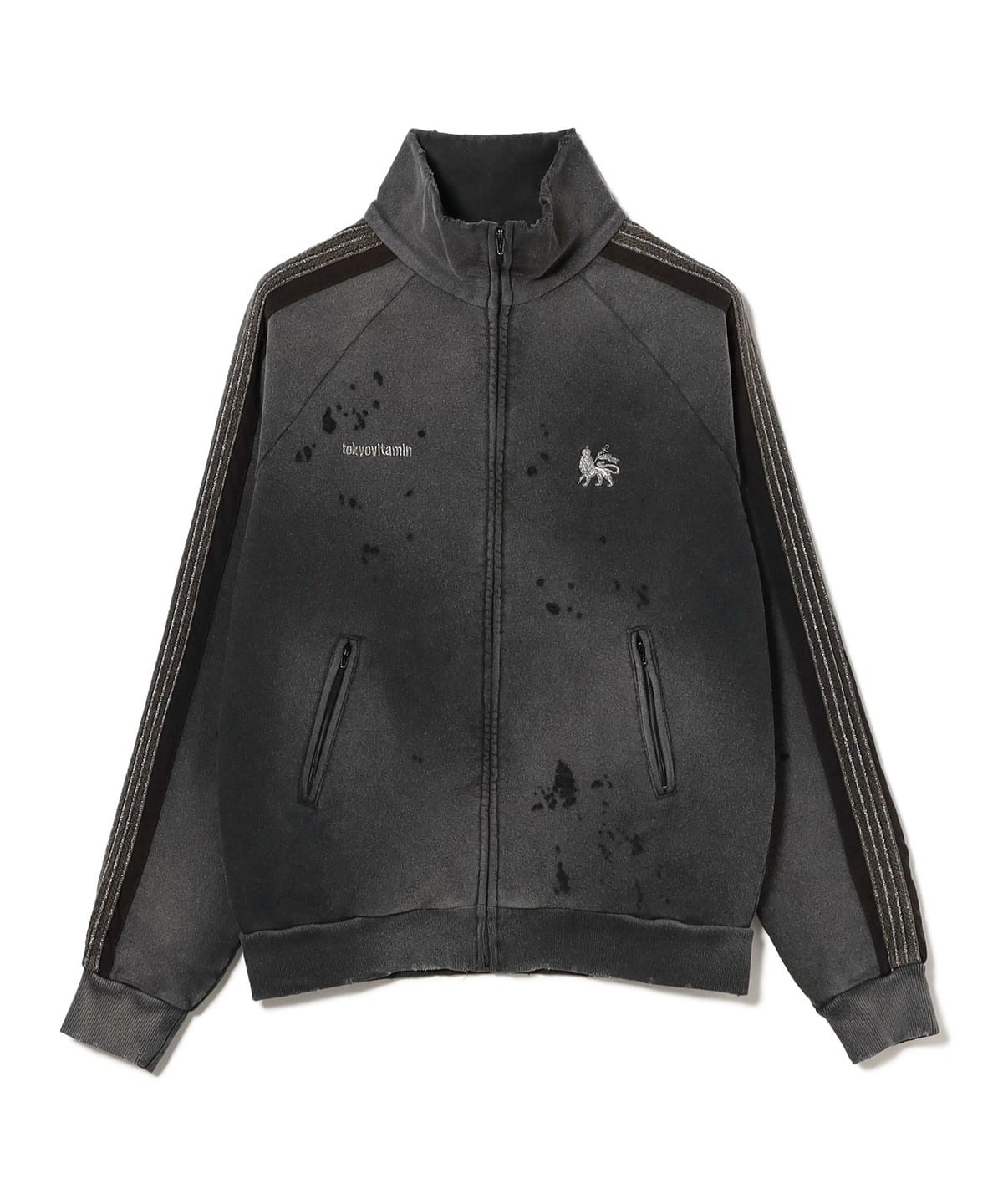 FUTURE ARCHIVE × Sasquatchfabrix × TOKYO VITAMIN / DAMAGED TRACK JACKET ブルゾン MEN BLACK S FUTURE ARCHIVE × Sasquatchfabrix × TOKYO VITAMIN / DAMAGED TRACK JACKET ブルゾン MEN BLACK S