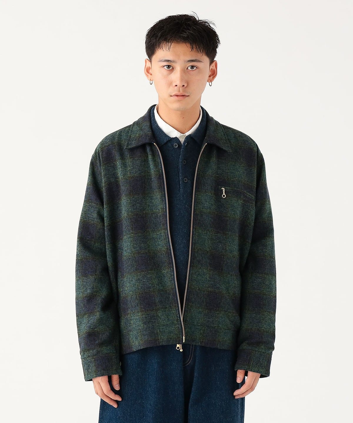 【別注】BEAMS×UNIVERSALOVERALL チェックトラックジャケット BEAMS（ビームス）【別注】UNIVERSAL OVERALL / Check Truck Jacket