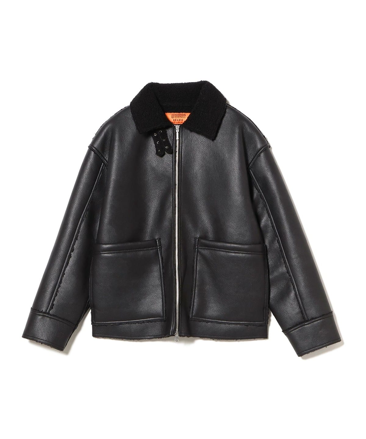 yʒzUNIVERSAL OVERALL jo[TI[o[I[ / Synthetic leather Jacket u] MEN BLACK S