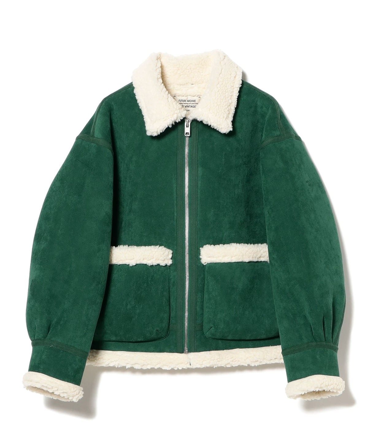 FUTURE ARCHIVE / Fake Mouton Blouson ブルゾン MEN GREEN S FUTURE ARCHIVE / Fake Mouton Blouson ブルゾン MEN GREEN S