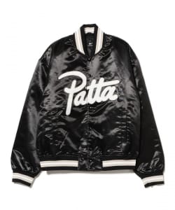 PATTA / Script Logo Satin Varsity Jacket
