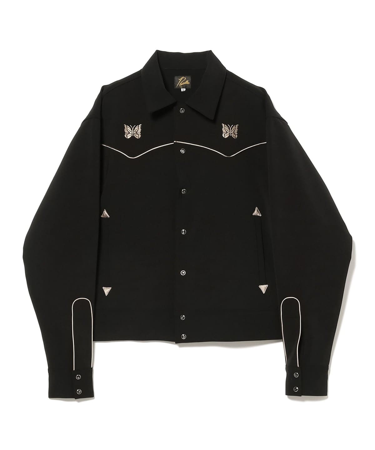 NEEDLES �j�[�h���Y / Piping Cowboy Jacket - Poly Double Cloth �u���]�� MEN Black M