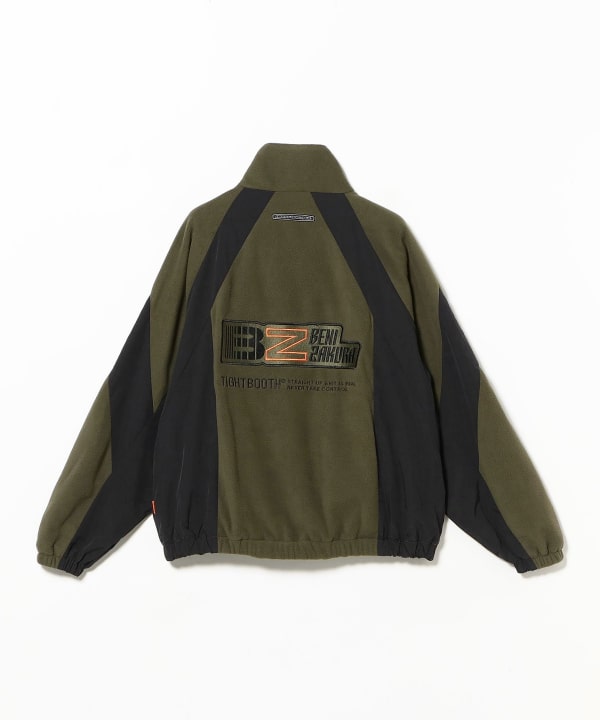 TIGHTBOOTH PRODUCTION / NYLON PANEL FLEECE JKT - 紅桜