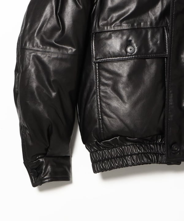 AURALEE / FINE CALF LEATHER DOWN BLOUSON