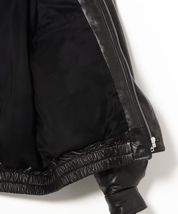 AURALEE / FINE CALF LEATHER DOWN BLOUSON