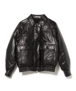 AURALEE / FINE CALF LEATHER DOWN BLOUSON