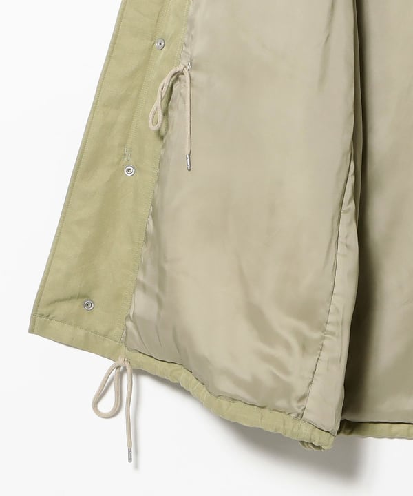 AURALEE / BRUSHED SILK LINEN SATIN PADDED MILITARY BLOUSON