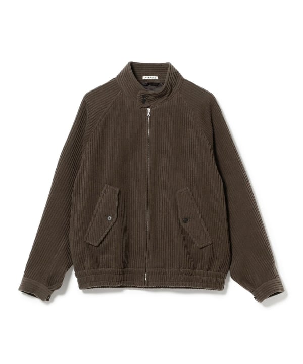AURALEE / WOOL CASHMERE CORDUROY ZIP BLOUSON