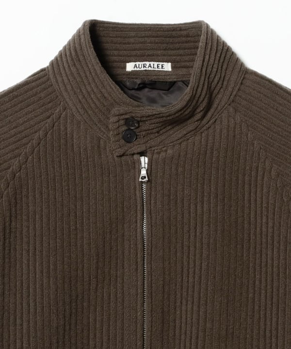 AURALEE / WOOL CASHMERE CORDUROY ZIP BLOUSON