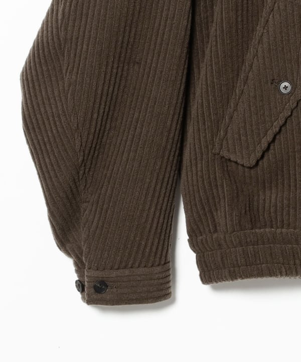 AURALEE / WOOL CASHMERE CORDUROY ZIP BLOUSON
