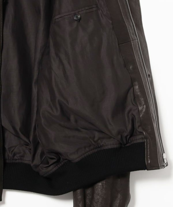 AURALEE / TEXTURED LAMB LEATHER BLOUSON