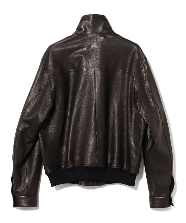 AURALEE / TEXTURED LAMB LEATHER BLOUSON