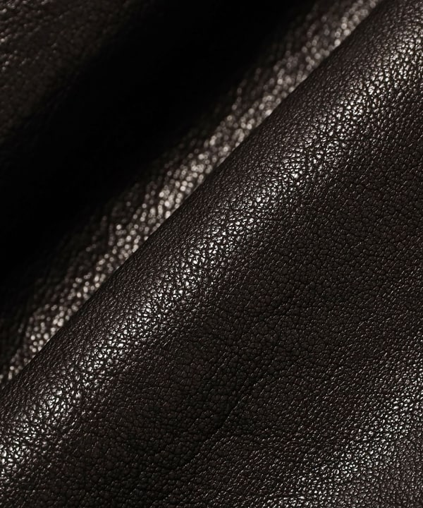 AURALEE / TEXTURED LAMB LEATHER BLOUSON