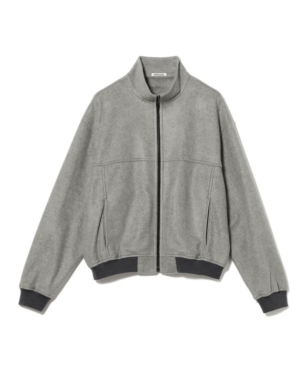 AURALEE / PURE SILK COMFORT FLEECE ZIP BLOUSON