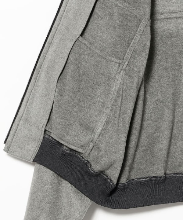 AURALEE / PURE SILK COMFORT FLEECE ZIP BLOUSON
