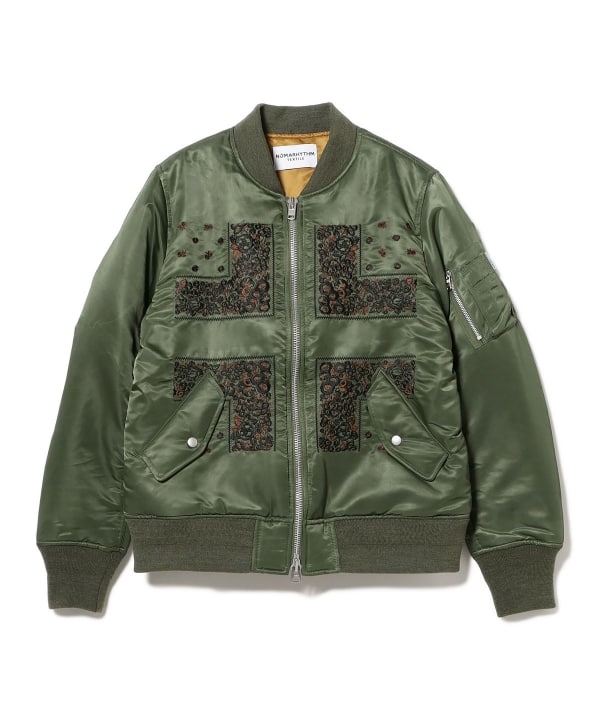 NOMARHYTHM TEXTILE / Bandana Embroidery Flight Jacket