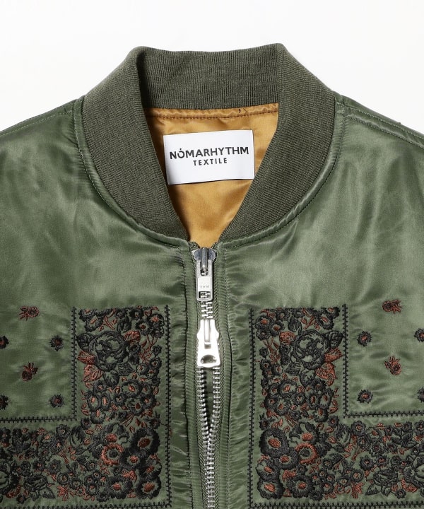 NOMARHYTHM TEXTILE / Bandana Embroidery Flight Jacket
