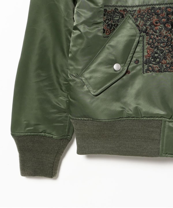 NOMARHYTHM TEXTILE / Bandana Embroidery Flight Jacket