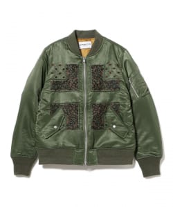 NOMARHYTHM TEXTILE / Bandana Embroidery Flight Jacket