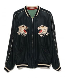 テーラー東洋 / Mid 1950s Style Acetate Souvenir Jacket “TIGER HEAD” × “CHEVY LOVER”