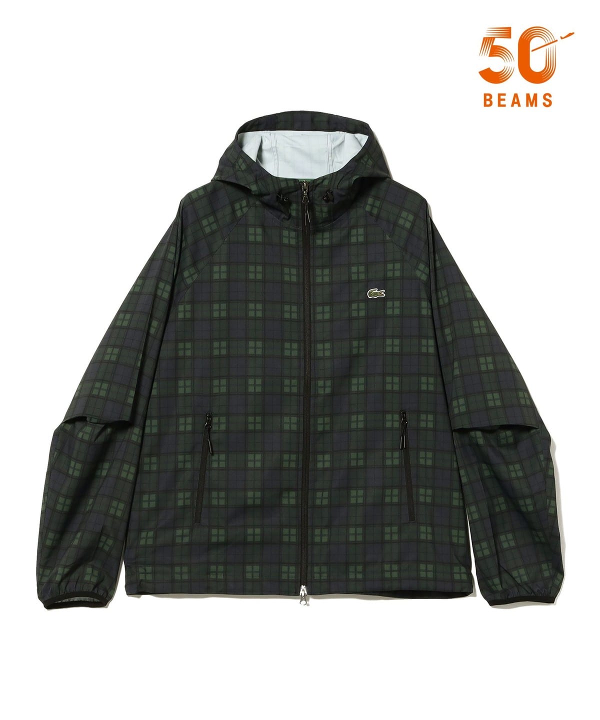BEAMS（ビームス）【別注】LACOSTE / Plaid Hooded Jacket（ブルゾン