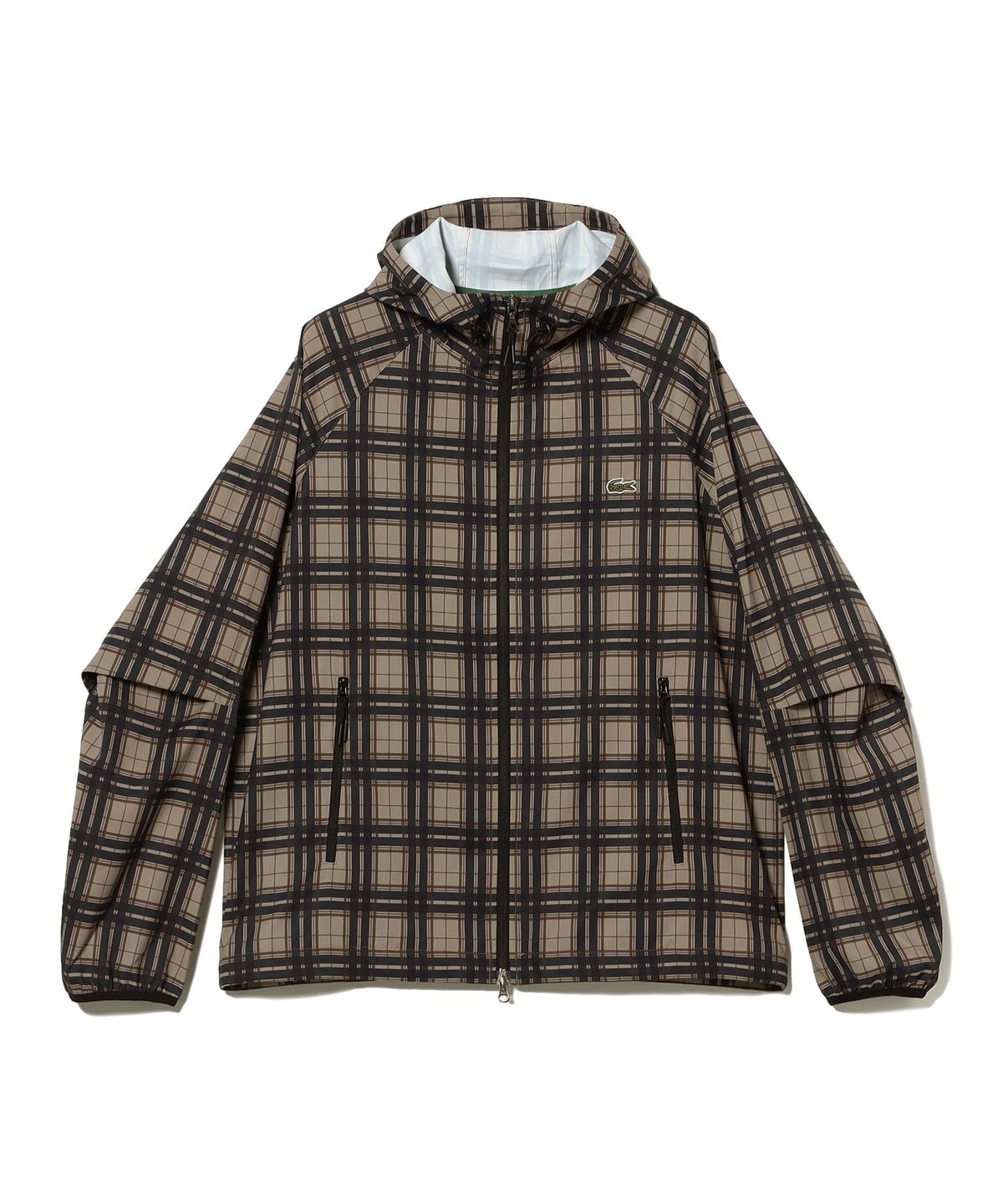 BEAMS（ビームス）【別注】LACOSTE / Plaid Hooded Jacket（ブルゾン