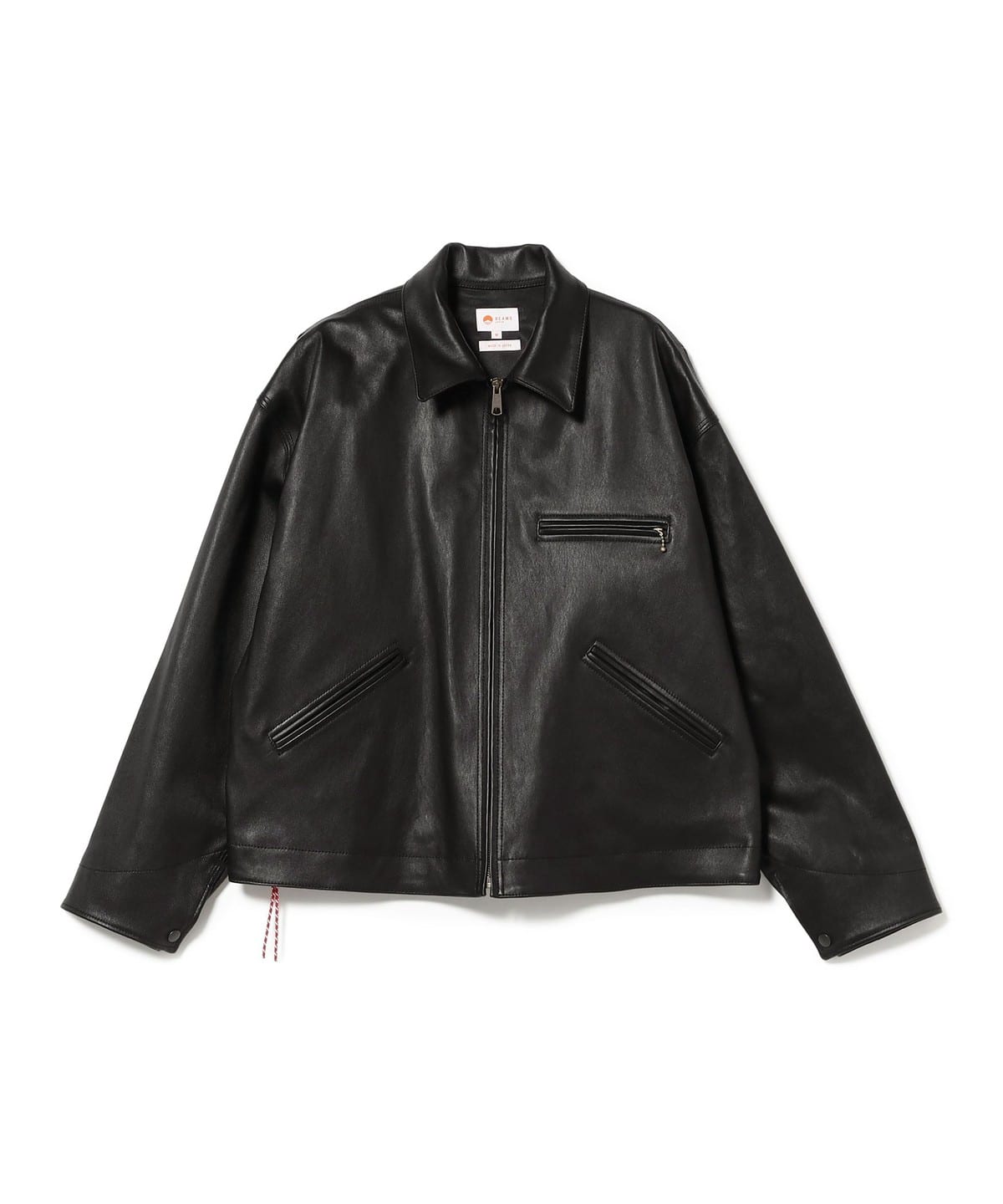 BEAMS VAPORIZE ライダースジャケット　XL相当　美品41,800円 BEAMS JAPAN（ビームス ジャパン）LEATHER WORK BLOUSON（ブルゾン