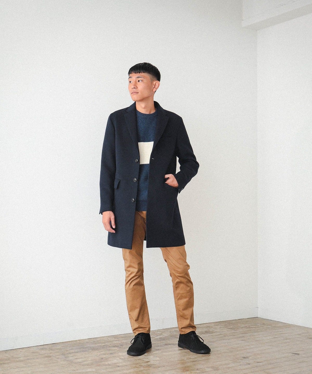 BEAMS PLUS ORIGINAL FABRIC チェスターコート M