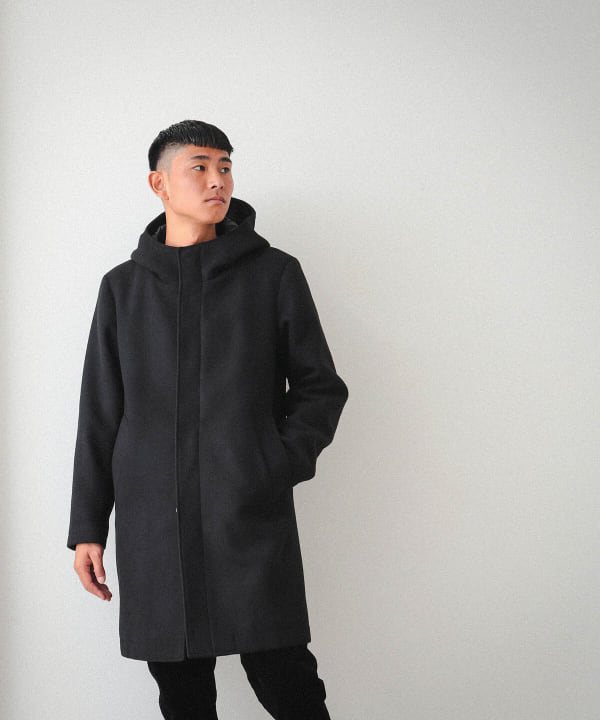 BEAMS [BEAMS] BEAMS / Fleece Melton Hooded Zip Coat (Coat 