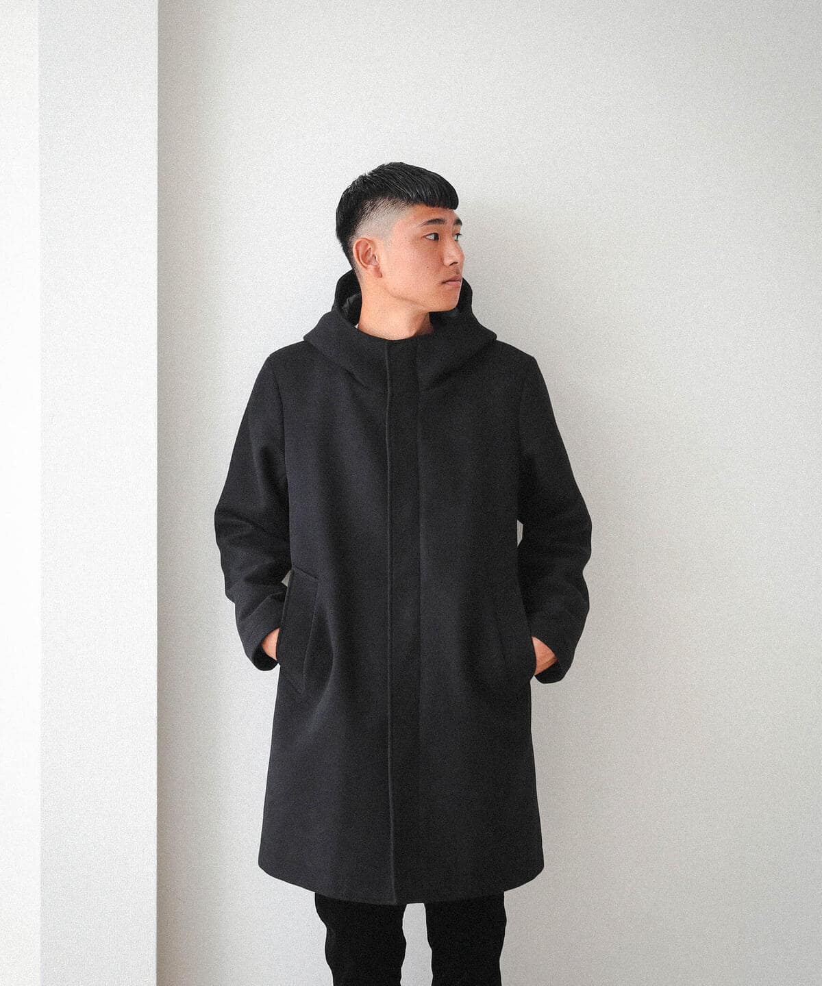 BEAMS [BEAMS] BEAMS / Fleece Melton Hooded Zip Coat (Coat 