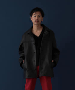 ▲VAPORIZE / Cow Leather Car Coat