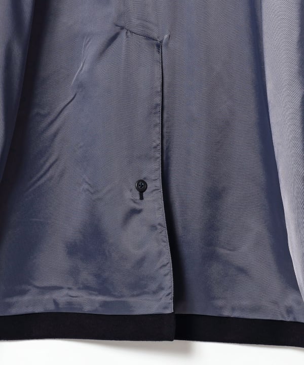 BEAMS BEAMS / Fleece stainless steel collar coat (coat BEAMS steel 