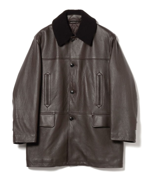 BEAMS COMOLI / Sheep grain BEAMS coat (blouson leather blouson