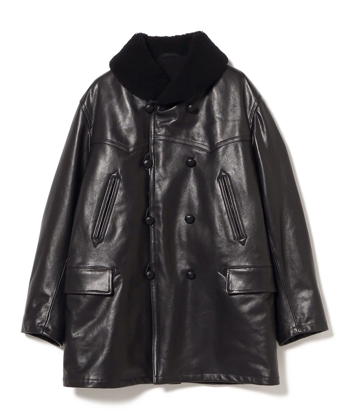 BEAMS（ビームス）COMOLI / ラムレザー カナディアンコート（コート