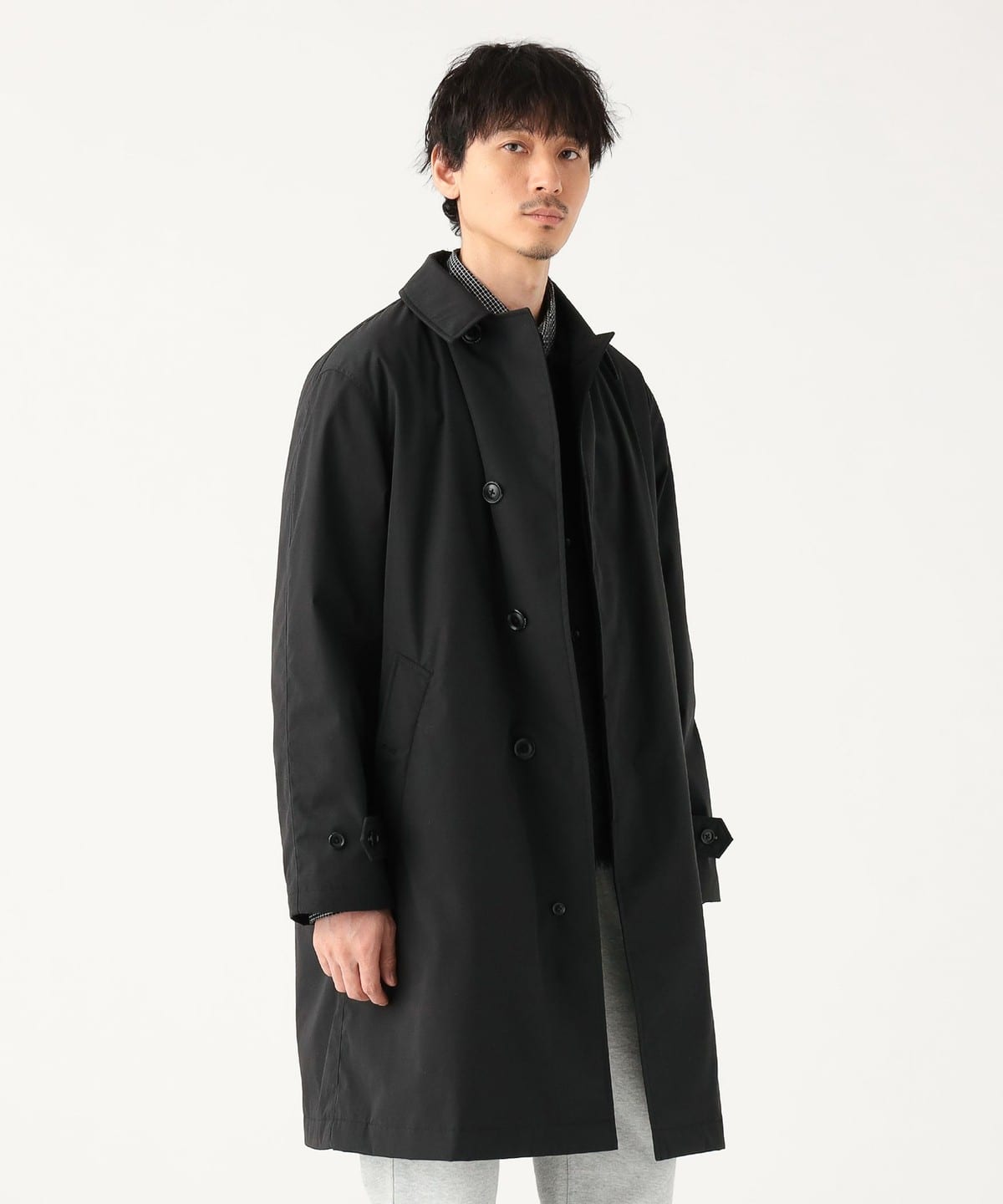 ノースフェイスパープルレーベル ステンカラーコート ブラック BEAMS（ビームス）【別注】THE NORTH FACE PURPLE LABEL