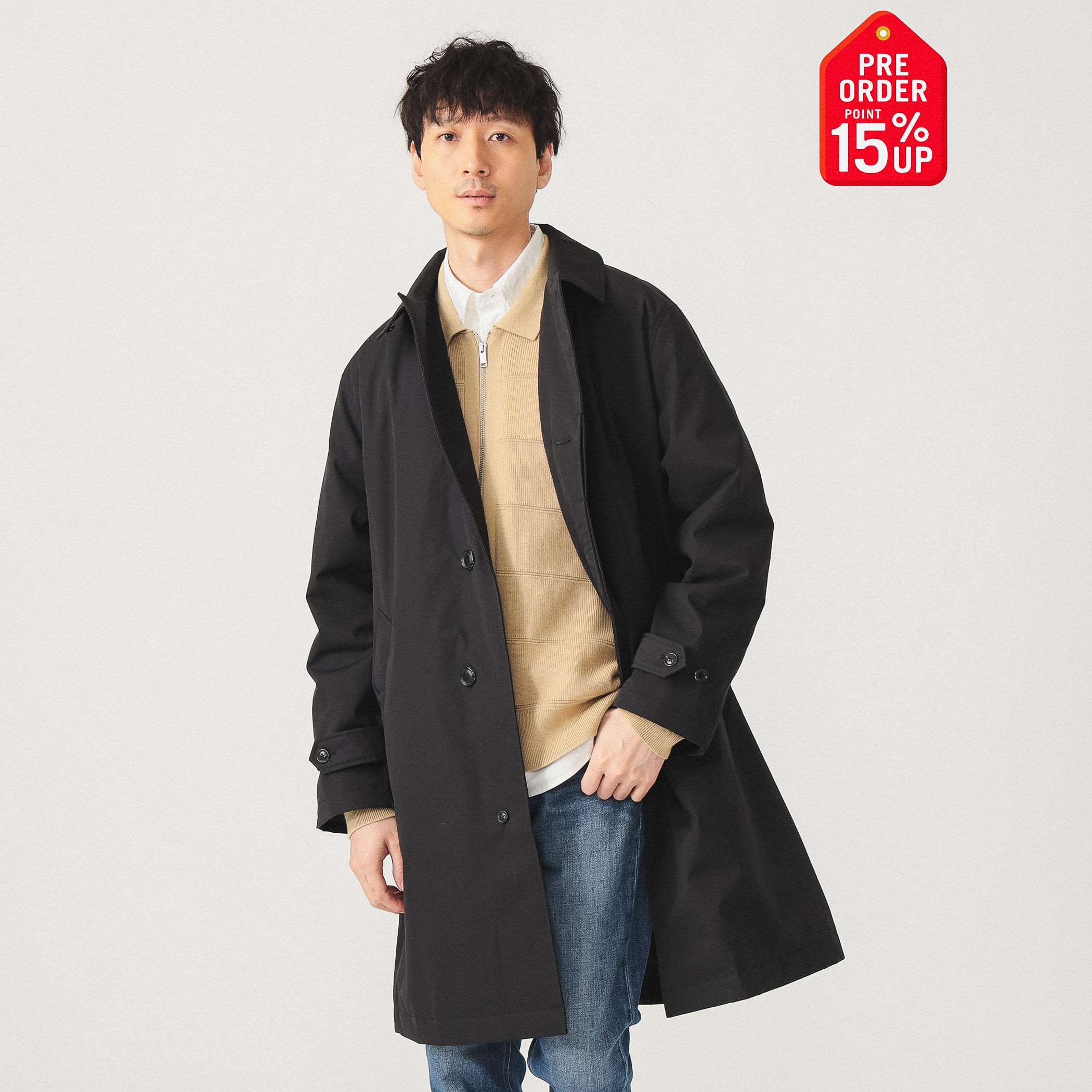【+15%ポイントUP】【別注】THE NORTH FACE PURPLE LABEL ザ・ノース・フェイス パープルレーベル / ステンカラーコート コート MEN BLACK L 【+15%ポイントUP】【別注】THE NORTH FACE PURPLE LABEL ザ・ノース・フェイス パープルレーベル / ステンカラーコート コート MEN BLACK L