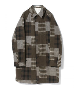 ▲BEAMS PLUS / ジャカード ツイード バルカラーコート