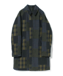 ▲BEAMS PLUS / ジャカード ツイード バルカラーコート