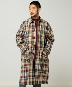 ▲BEAMS / タータンチェックコート