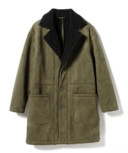 ▲【WEB限定】BEAMS / NEW STANDARD フェイクムートン コート