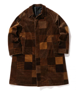 ▲BEAMS PLUS / コーデュロイ パッチワークプリント バルカラーコート