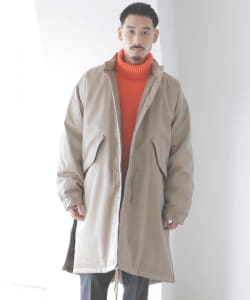 ▲BEAMS / シャンブレー ダウン モッズコート