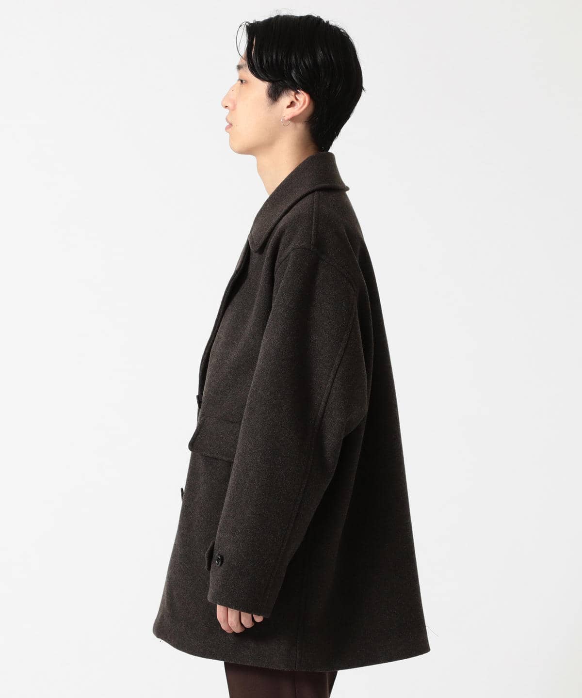 BEAMS ビームス ルーズ ワイド  Pコート ビッグシルエット