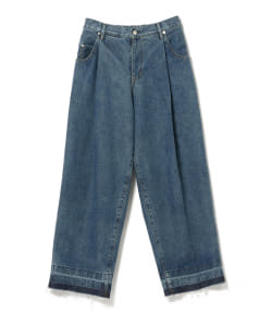 NEON SIGN / Unhemmed Wide Denim Slacks