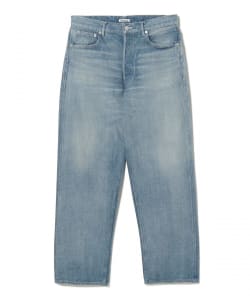 AURALEE / SELVEDGE FADED LIGHT DENIM WIDE PANTS