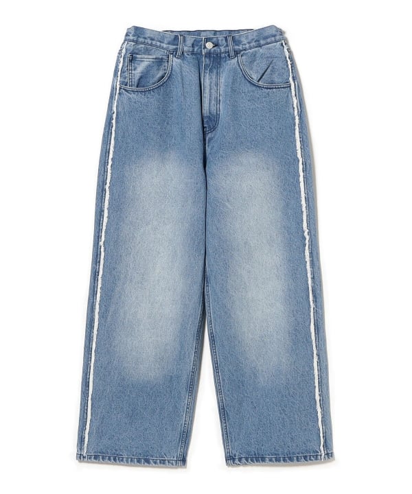 BEAMS（ビームス）ワイドストレート フリンジ バギーデニム（パンツ