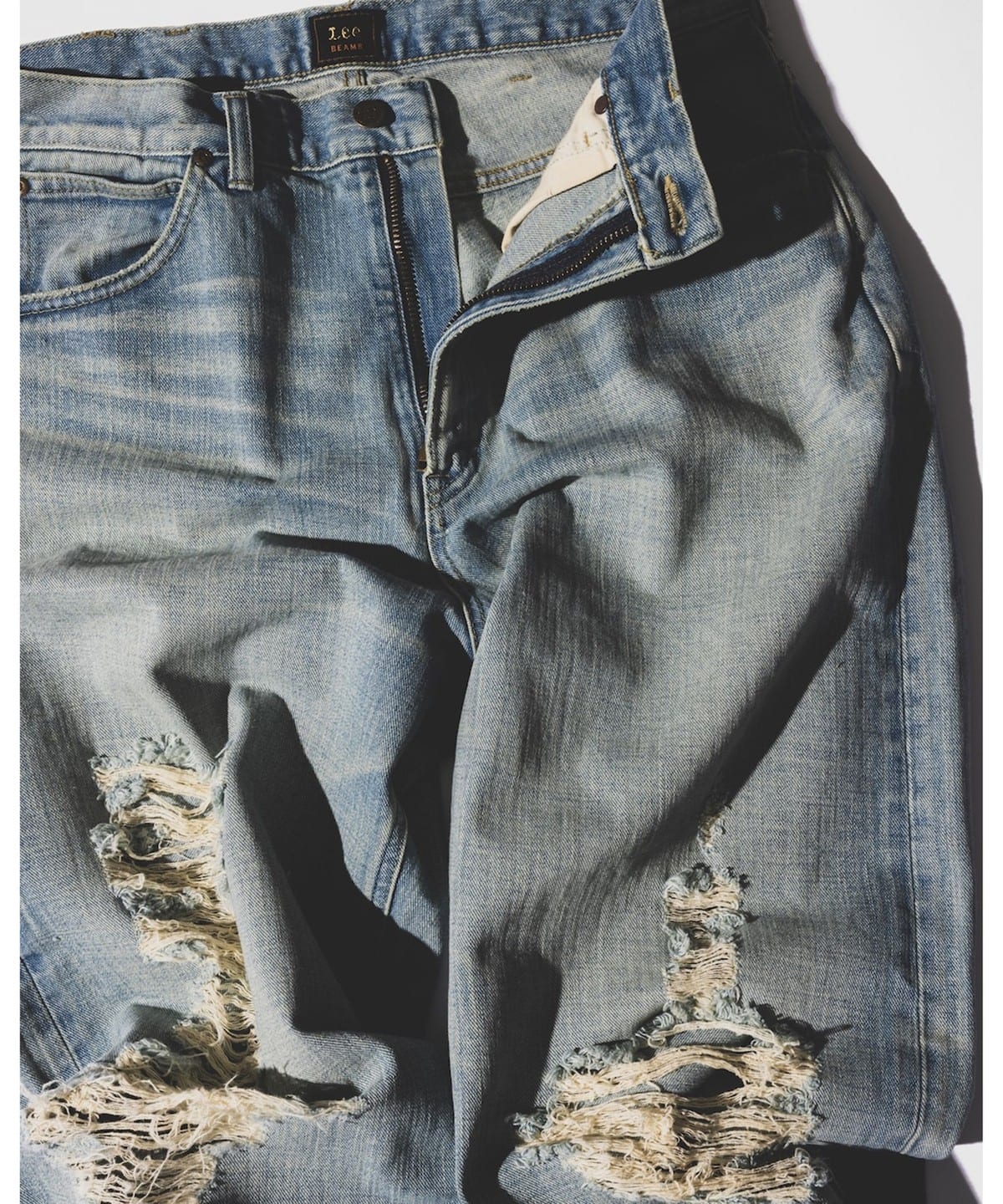 BEAMS × Lee 101 クラッシュ デニムパンツ 32 BEAMS（ビームス）【別注】Lee / 101 クラッシュ デニムパンツ