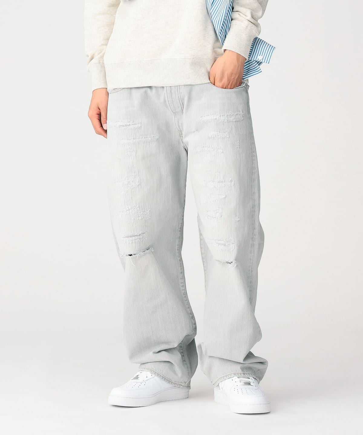 BEAMS（ビームス）5 Pockets Damage Denim Pants（パンツ デニムパンツ