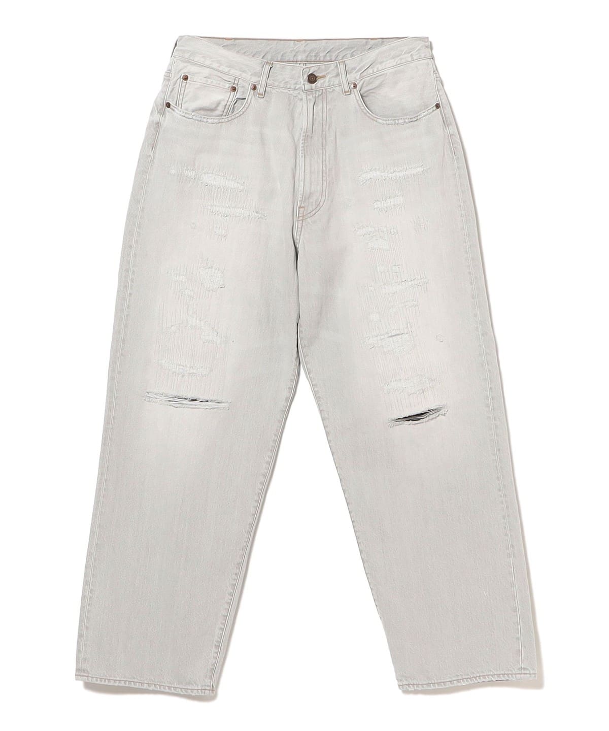 BEAMS 5 Pockets Damage Denim Pants (pants BEAMS denim pants