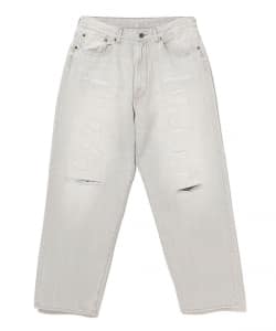 フェード ダメージ デニムパンツ 【ワイドストレートフィット】